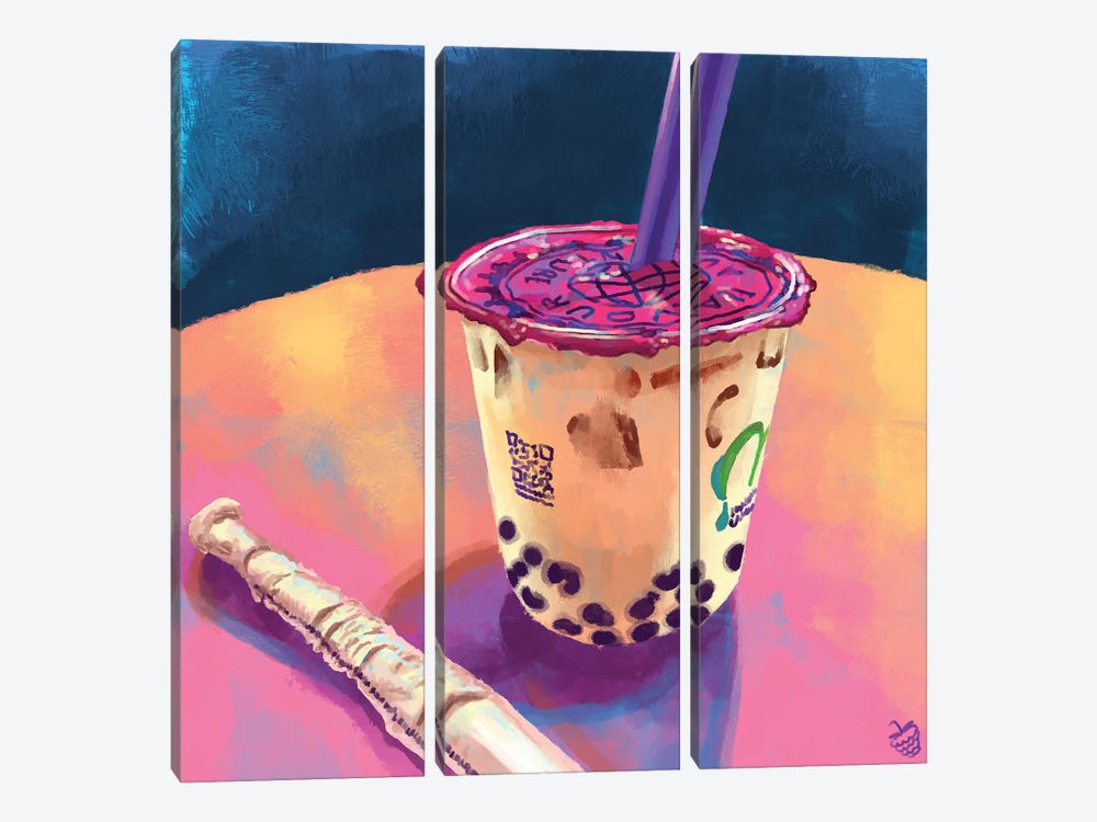 Boba Tea by Very Berry 3-piece Canvas Art