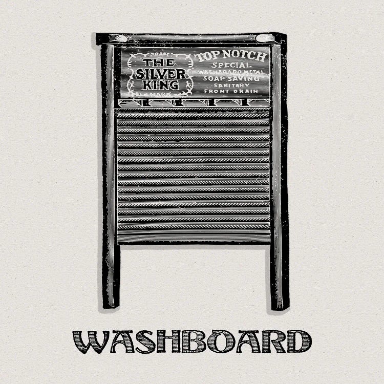 Laundry Day Washboard by Val Rhodes wall art