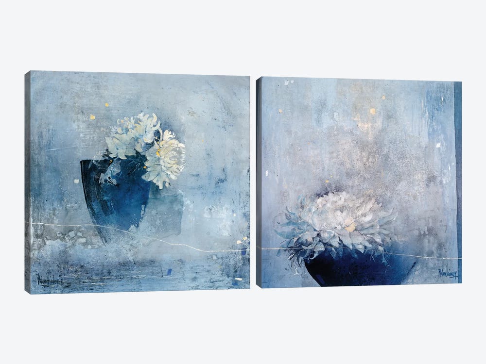 Blue Magnificence Diptych by Heleen Vriesendorp 2-piece Canvas Art