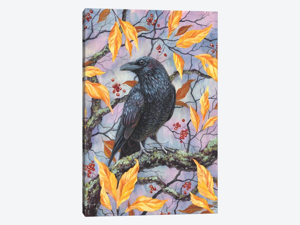 Autumn Raven by Vasilisa Romanenko 1-piece Canvas Wall Art