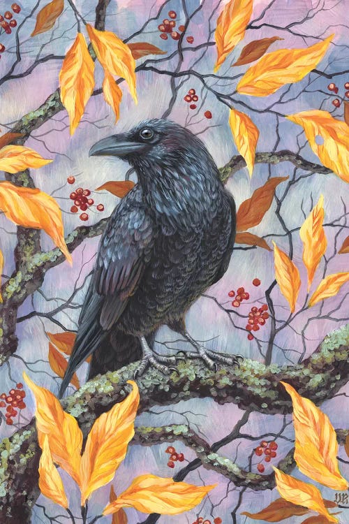 Autumn Raven by Vasilisa Romanenko wall art