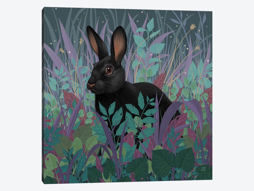 Black Rabbit by Vasilisa Romanenko 1-piece Canvas Artwork