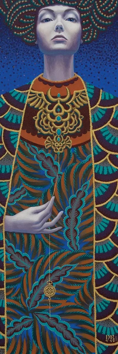 Evening Star by Vasilisa Romanenko framed canvas print