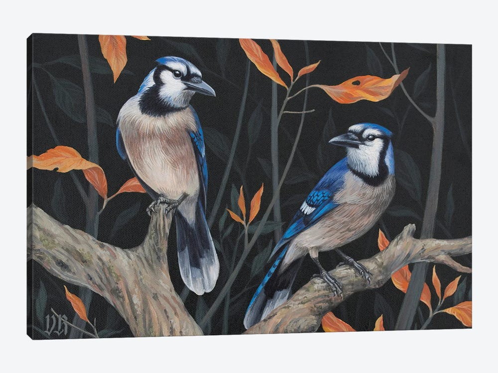 Blue Jays by Vasilisa Romanenko 1-piece Canvas Art Print