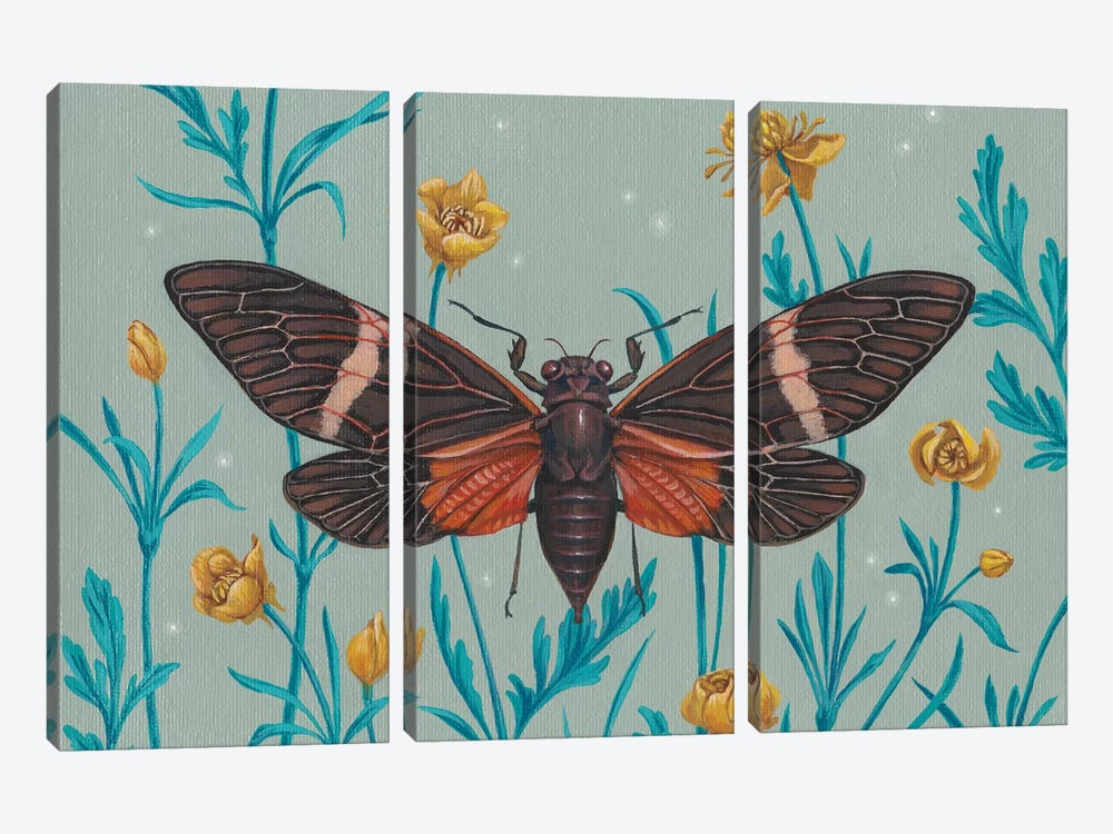 Among The Buttercups by Vasilisa Romanenko 3-piece Canvas Artwork