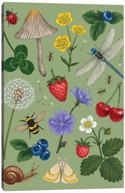 Summer Days Canvas Art Print - Ladybug Art