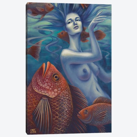 Aquatic Canvas Print #VRK5} by Vasilisa Romanenko Canvas Artwork