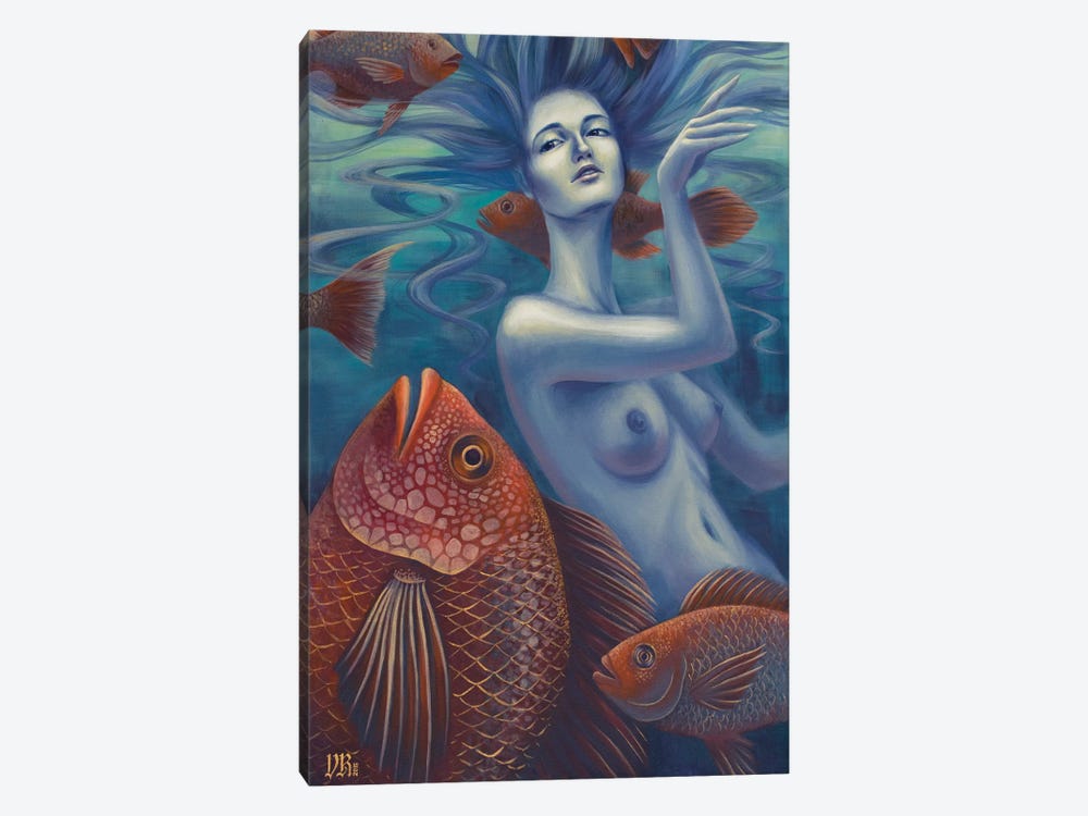 Aquatic by Vasilisa Romanenko 1-piece Canvas Art Print