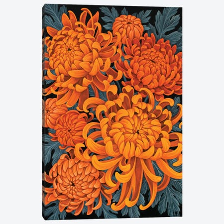 Chrysanthemums Canvas Print #VRK61} by Vasilisa Romanenko Canvas Artwork