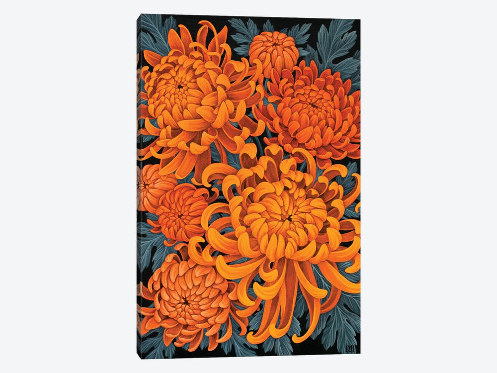 Chrysanthemums by Vasilisa Romanenko 1-piece Canvas Art Print