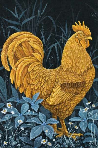 Golden Rooster by Vasilisa Romanenko acrylic art print