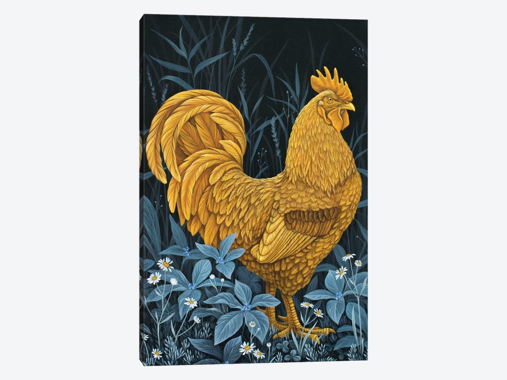 Golden Rooster by Vasilisa Romanenko 1-piece Canvas Print