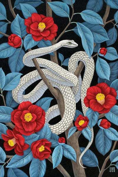 Snakes: Among The Camellias by Vasilisa Romanenko