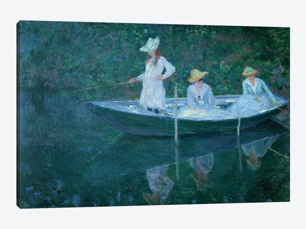 Boat in Giverny by Claude Monet 1-piece Canvas Art