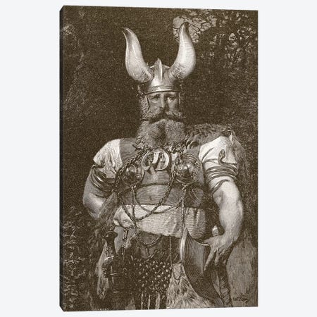 A Viking Chief, illustration from 'The Church of England: A History for the People', pub. c.1910 Canvas Print #VRM7} by Carl Haag Canvas Wall Art