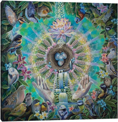 Divine Sanctuary Canvas Art Print - Lotus Art