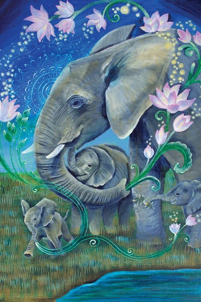 Lotuses: Elephants For Peace by Verena Wild