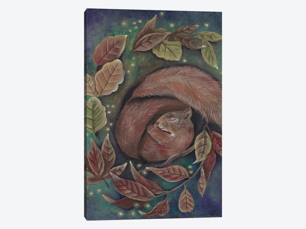 Dreaming Squirrel by Verena Wild 1-piece Canvas Wall Art