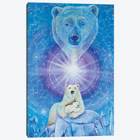 Polar Bear Canvas Print #VRW31} by Verena Wild Art Print