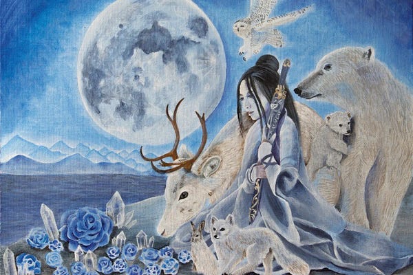 Polar Bears: Snow Moon by Verena Wild