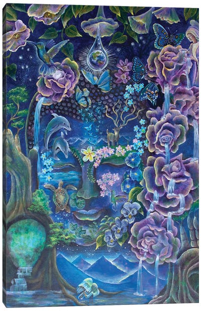 The Mind's Garden Canvas Art Print - Waterfall Art