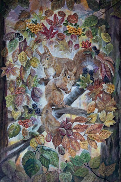 Squirrels: The Smell Of Autumn Leaves by Verena Wild