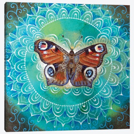 Peacock Butterfly Canvas Print #VRW56} by Verena Wild Canvas Art