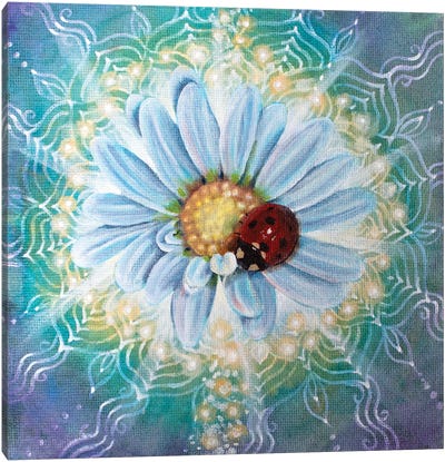 Small Blessings Canvas Art Print - Ladybug Art