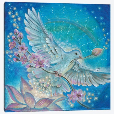 Messenger Of Peace Canvas Print #VRW5} by Verena Wild Art Print