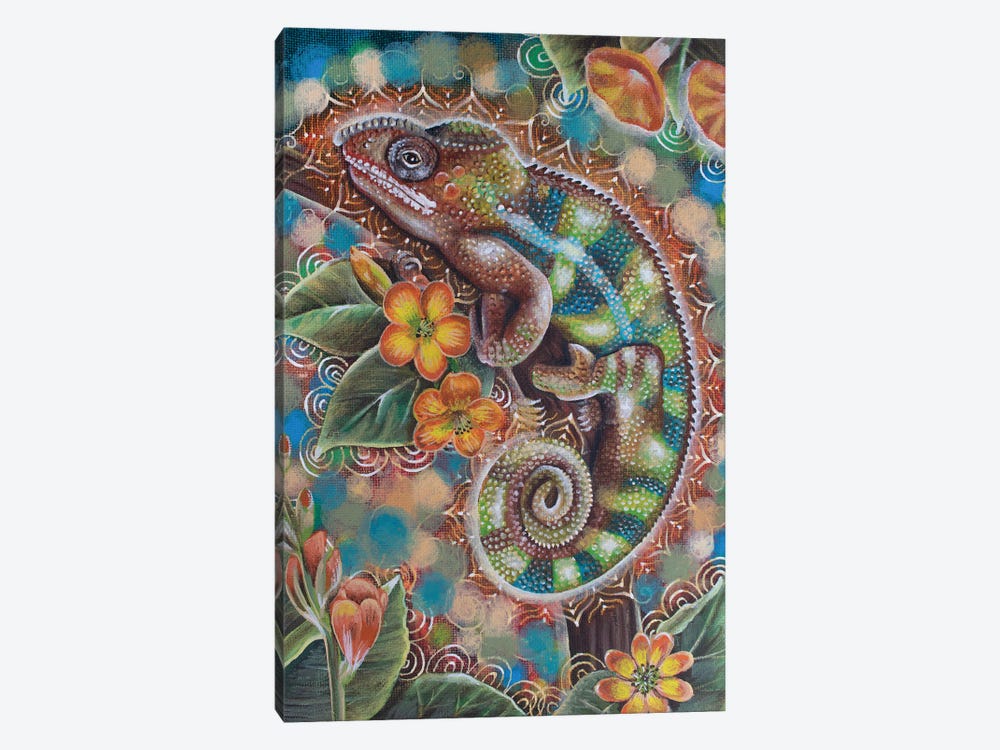 Chameleon by Verena Wild 1-piece Canvas Wall Art