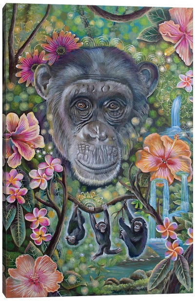 In Love With Mother Earth Canvas Art Print - Primate Art