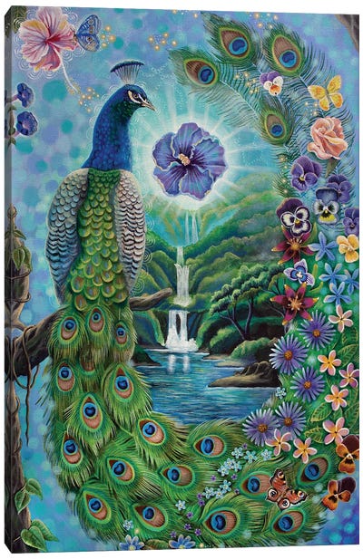 Gift Of Abundance Canvas Art Print - Peacock Art