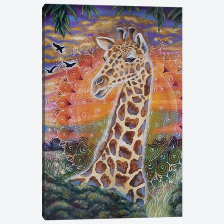 Giraffe Canvas Print #VRW66} by Verena Wild Art Print