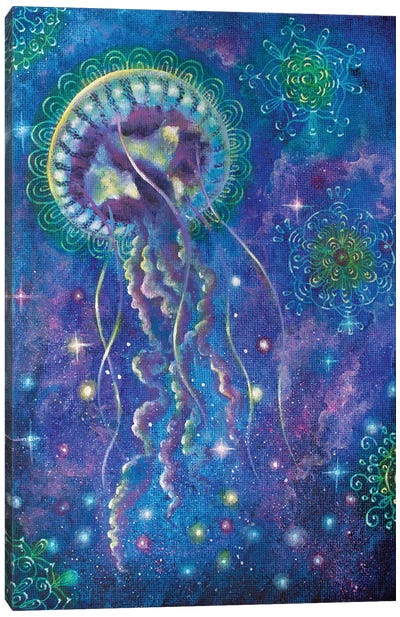 Ocean Of Mystery Canvas Art Print - Jellyfish Art