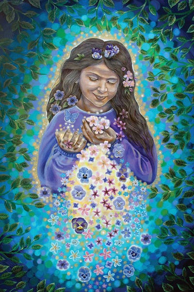 Fine Art Print: A Heart Filled With Flowers by Verena Wild