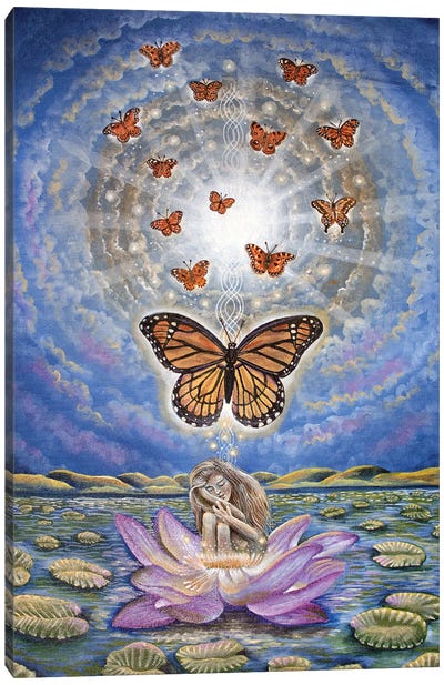 Wings Unveiled Canvas Art Print - Religion & Spirituality Art