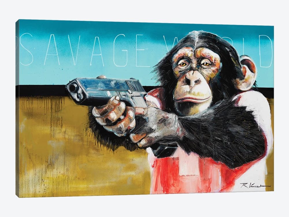 Savage World by Vincent Richeux 1-piece Canvas Art