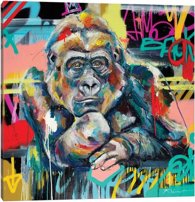 Winston Canvas Art Print - Gorilla Art
