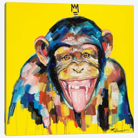 Funky Monkey Canvas Print #VRX6} by Vincent Richeux Canvas Wall Art