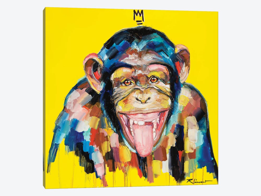 Funky Monkey by Vincent Richeux 1-piece Canvas Art Print