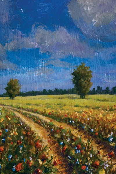 Russia: Road In A Yellow Flower Field Russian Landscape by Valery Rybakow