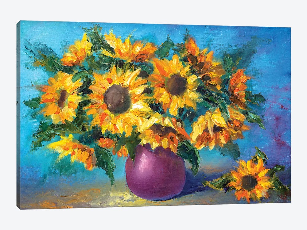 Sunflowers by Valery Rybakow 1-piece Canvas Wall Art
