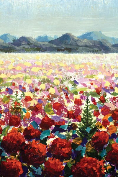 Alpine Meadows Red Wildflower Poppies In Mountains by Valery Rybakow canvas print