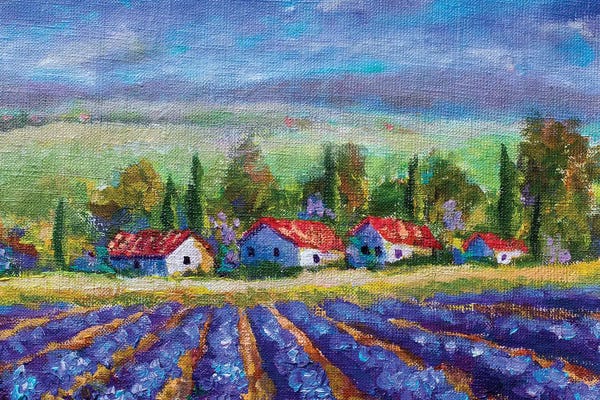 Artists Like Van Gogh: Tuscany White Houses by Valery Rybakow