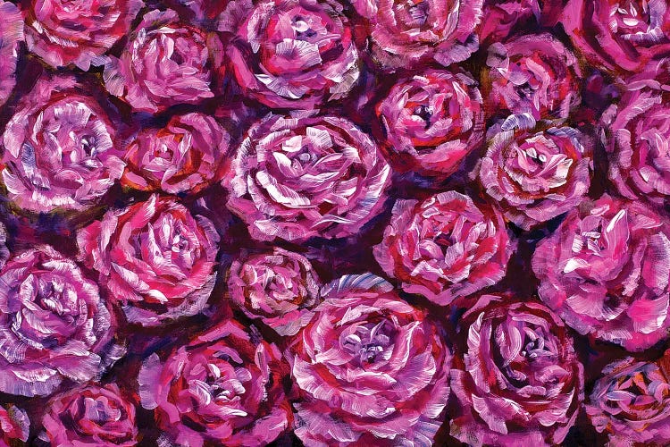 Violet Rose Flowers by Valery Rybakow wall art