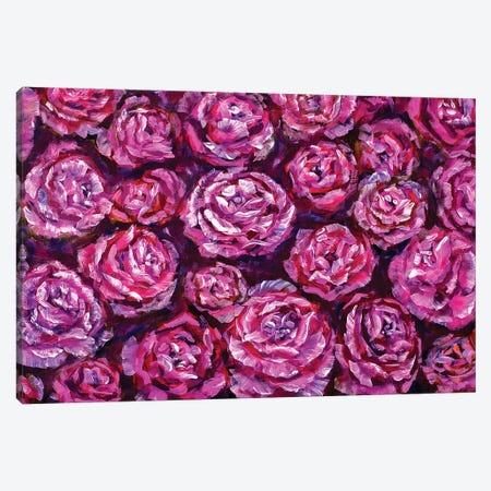 Violet Rose Flowers Canvas Print #VRY112} by Valery Rybakow Canvas Art