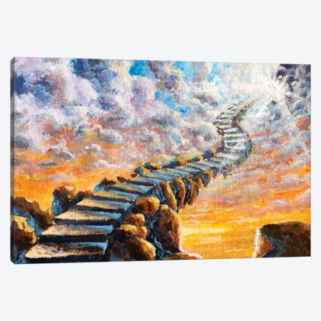 Painting Stairs Road To Heaven Clouds Paradise Canvas Print #VRY1146} by Valery Rybakow Canvas Print