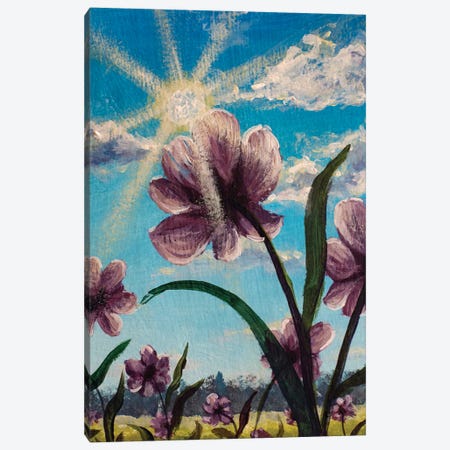 Purple Pink Wildflowers Canvas Print #VRY1164} by Valery Rybakow Art Print