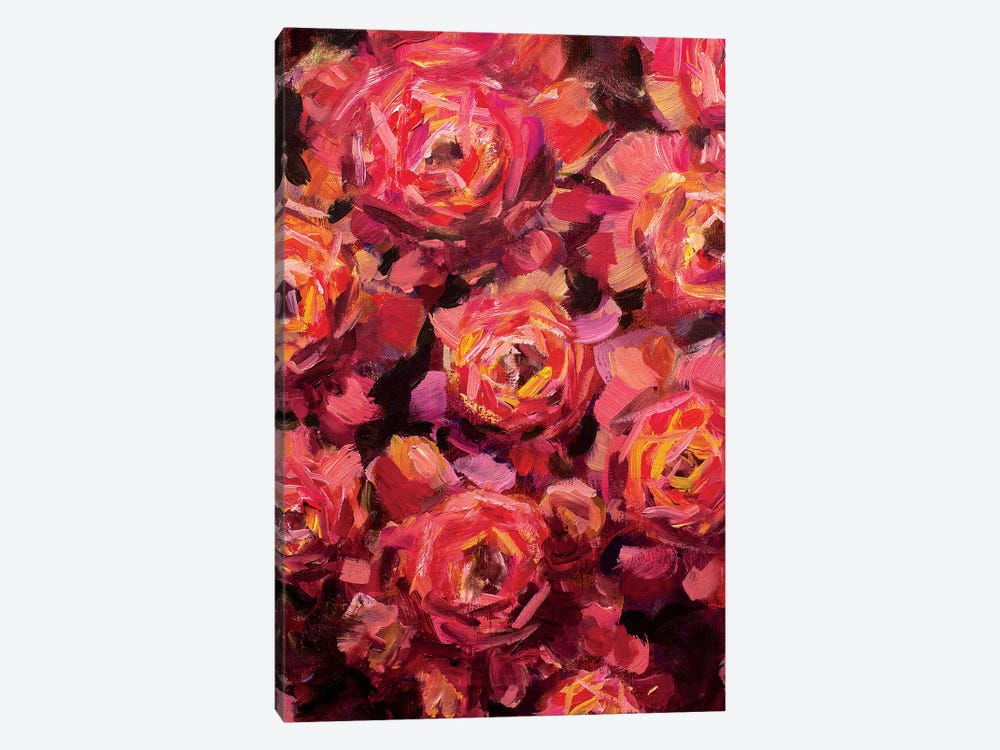 Big Red Flowers by Valery Rybakow 1-piece Canvas Wall Art