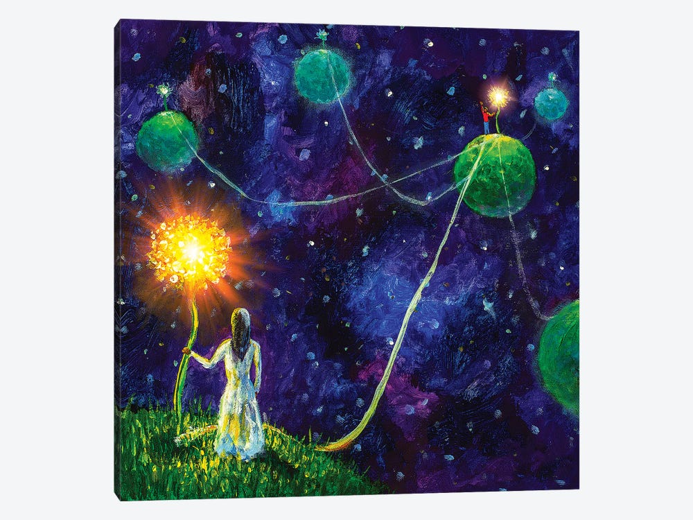 Threads Of Love. Princess And Little Prince. by Valery Rybakow 1-piece Canvas Artwork